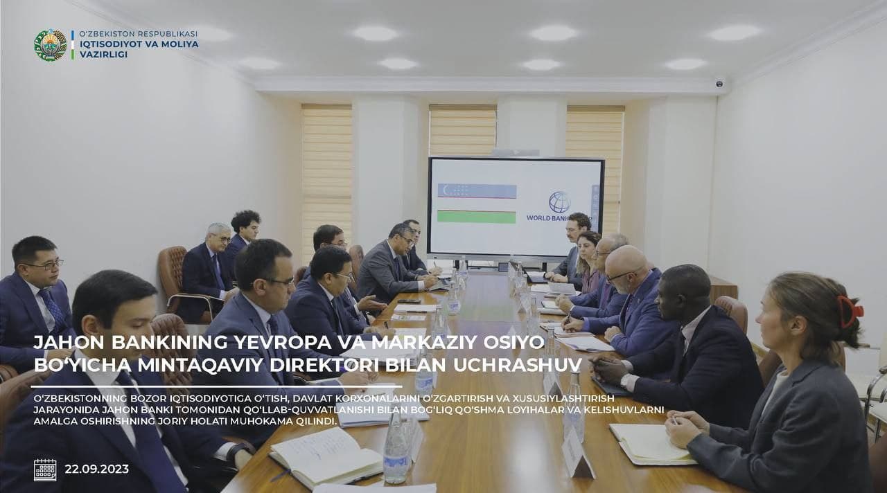 Meeting with the Regional Director for Europe and Central Asia in the Equitable Growth, Finance and Institutions