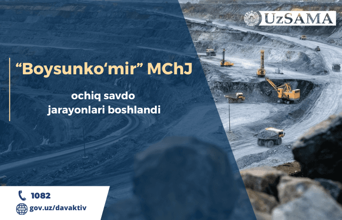 “Boysunkoʻmir” MCHJning ochiq savdo jarayonlari boshlandi